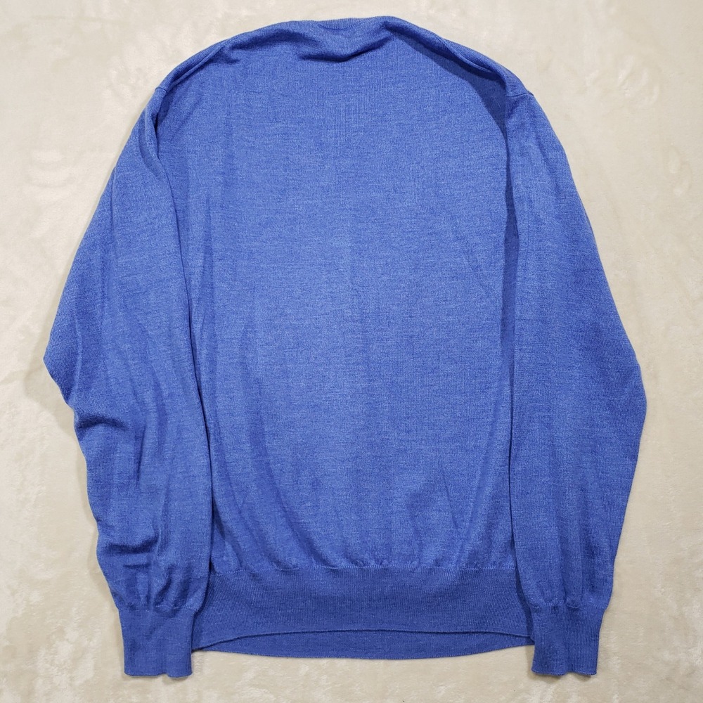 Peter Millar Sweater Mens XXL Blue Merino Wool Silk Crewneck MF19S42 Pullover - Picture 3 of 8